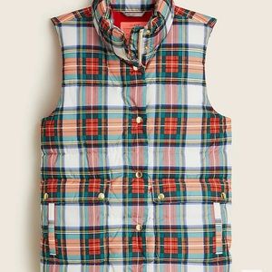 J.Crew Puffer vest with PrimaLoft® in Snowy Stewart tartan Brand New with Tags